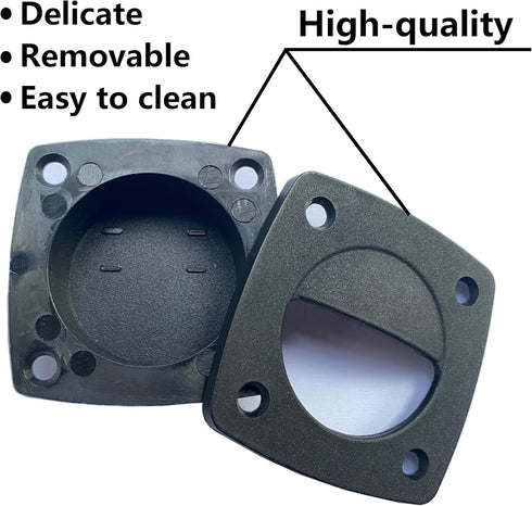 Black Nylon Flush Pull Recessed Sliding Door Handle Square Hatch Pull Handle,Yacht, Motorboat and Boat Cabin Accessories(2 Pcs)...