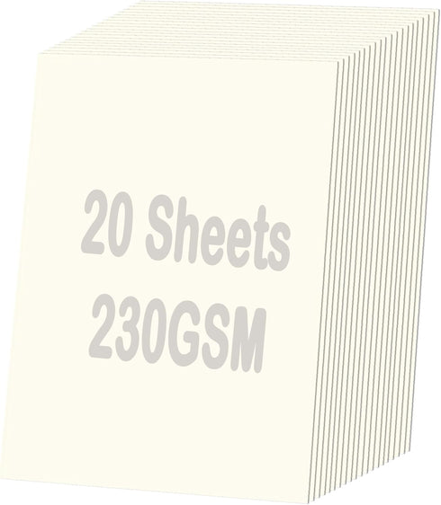 Cream Card Stock Craft Paper, 230gsm Cream Paper for Cricut Machine, Invitations Print, Card Making, Scrapbook and DIY Crafts...
