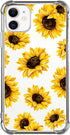 Sunflower Clear Case Compatible with iPhone 11 Released 2019, Yellow Sunflower Girls and Women Floral Back Case Cover, Sunflower Transparent Soft ...
