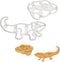 Set of 2 Pogona Bearded Dragon cookie cutters (Designs: Body and Face), 2 pieces - Bakerlogy...
