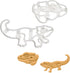 Set of 2 Pogona Bearded Dragon cookie cutters (Designs: Body and Face), 2 pieces - Bakerlogy...