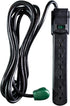 Go Green Power Inc. 6 Outlet Surge Protector, Black, 6ft Cord - 250 Joules, Circuit Breaker, Mountable, Great for in-Home Use...