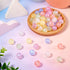 60Pcs 16mm Glow in The Dark Round Acrylic Beads 6 Colors Clear Focal Beads with Glitter Powder for Beadable Pens Keycain Crafts DIY Friendship Bra...