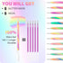 12 Pack Mixing of 3 Colors Magic Glitter Neon Gel Pens,Rainbow gel Pens for Adult Coloring Books,Doodling Crafts Scrapbooking Drawing Sketching Jo...