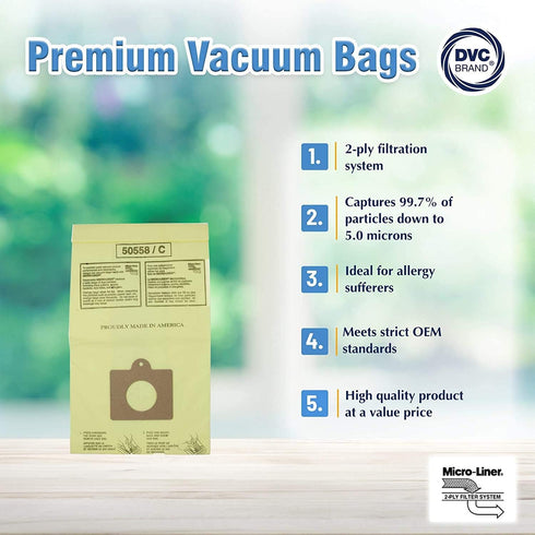 9 Vacuum Cleaner Bags for Sears Kenmore 5055 50557 50558 Panasonic C-5 C5 C Q...