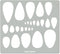 Aleks Melnyk No.151 Metal Stencil for Jewelry, Shape Earring Teardrops Cutouts Stencil, Lapidary Template for Cabochons, Tear Drop, Jewelry Making...