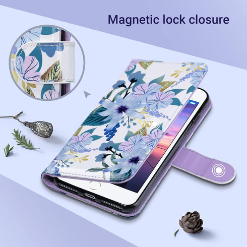 ULAK Wallet Case for iPhone 7 Plus/8 Plus, Premium PU Leather Flip Cover with Card Holder for Women, Kickstand Feature Protective Purse Case 5.5 I...