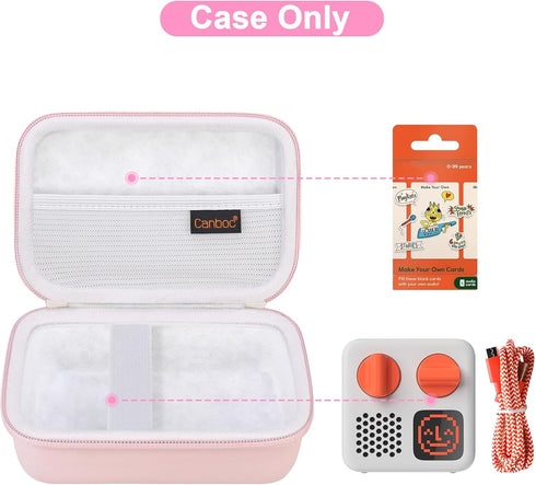Canboc Carrying Case Compatible with Yoto Mini Bluetooth Travel Audio & Music Player, Mesh Pocket fit Audiobook Cards, Music Player Storage Bag, P...