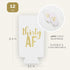 Thirty AF Can Coolers, 30th Birthday Party Coolies, Set of 12, White and Gold Dirty 30 Birthday Decoration for Her, Perfect Dirty Thirty Decoratio...