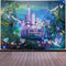 Aidatain Fairytale Forest Castle Tapestry For Teen Girl Fantasy Wonderland Nature Plants Landscape Wall Hanging Tapestries Flannel Large Size 80"6...