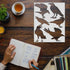 Crow Stencil | Reusable Birds Horror Bird Street Art Graffiti Halloween Gothic Stencils for Painting on Wood, Glass, Wall, Rock, Fabric, Walls, Ca...