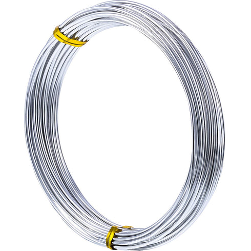 TecUnite Aluminum Craft Wire for Sculpting Armature Bendable Craft Wire for DIY Jewelry Making (1 Roll,Silver,10 M x 1.5 mm)...