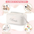 Bride Silver Letter Makeup Bag for Women Bridesmaid Engagement Gift for Her Large Capacity Portable PU Waterproof Toiletry Bag Flat Open Cosmetic ...