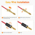 Banana Plugs with Dual Set Screws,Black and Red Aluminum Shell,6 Pairs......