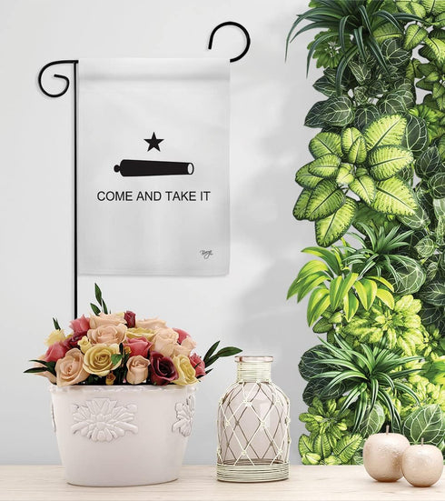 Breeze Decor - Come and Take It Canon Americana - Everyday Historic Impressions Decorative Vertical Garden Flag 13" x 18.5" Printed In USA...