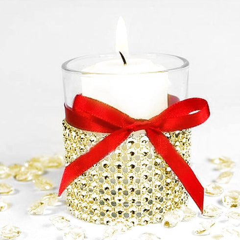 Super Z Outlet Sparkling Rhinestone Mesh Ribbon for Event Decorations, Wedding Cake, Birthdays, Baby Shower, Arts & Crafts, 4.75" x 10 Yards, 24 R...