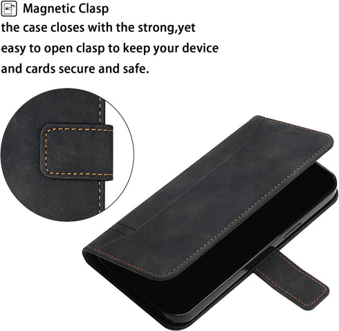 Wallet Case for Motorola Moto E13, Moto E13 Phone Case with Magnetic Kickstand 3 Card Slots PU Leather Cute Phone Protective Case for Moto E13Smil...