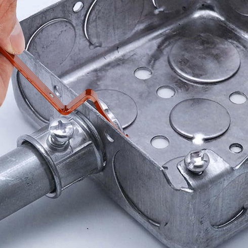 3pcs Conduit Lockout Wrench Set, 1/2&3/4&1in Coilover Wrench Loosen or Tighten Locknuts C-Shape Spanner Wrench for Tight Spaces Tightening Or Loos...