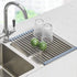 Seropy Roll Up Dish Drying Rack, Over The Sink Dish Drying Rack Kitchen Rolling Dish Drainer, Foldable Sink Rack Mat Stainless Steel Wire Dish Dry...