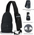 Sling-Bag Crossbody-Bag Women-Men Backpack-Daypack - Hiking Chest Travel with Water Bottle Pocket Portable Hiking Daypacks For Women Black...