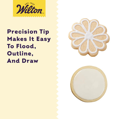 Wilton Cookie Icing, Fast-Drying Squeeze Bottle Icing for Decorating Sugar Cookies & Gingerbread, 7.5 oz., White, Packaging May Vary...