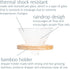 CEREMONY pourover dripper, borosilicate glass pourover dripper + bamboo holder, coffee maker, filter cup, fits V60 02 filter...