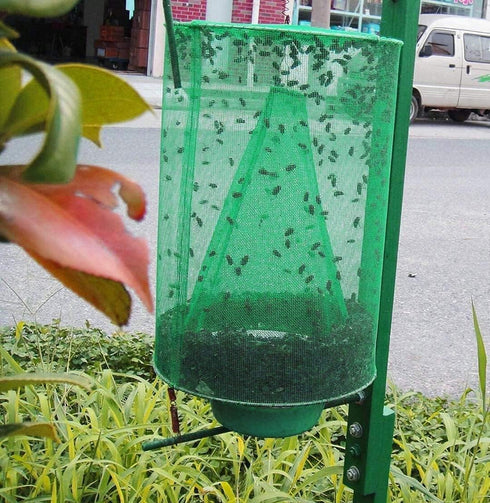 6 Pack Ranch Fly Trap, 2024 New Hanging Fly Catcher, The Most Effective Trap Ever Made with Pots, Cage Catcher for Indoor and Outdoor, Family Farm...