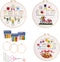 KAHEAUM Embroidery Kit for Beginners Adults Flowers Cross Stitch Kits for Kids Gift,3 Sets Design Embroidery Patterns Cloth Starter with Floss Thr...