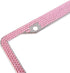 Fashion USA Universal Pink Frame W/Pink Bowtie Crystal License Plate Frames,Eclusive Bling License Plate Holder,Weather Proof Rhinestone License P...