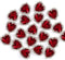 Heart Rhinestones 20pcs Sew on Buttons Embellishments with Diamond, 14mm Heart Rhinestones Flatback, Red...