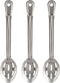 Perforated Stainless Steel Spoon - Serving Slotted Spoons for Restaurant - Large Metal Commercial Tablespoon for Cooking 3 Pcs...