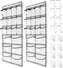 2 Pack Extra Large Hanging Crystal Clear Over Door Shoe Organizers,closet shoe organizer shoe rack organizer shoe storage,12+6Pockets,8+8Hooks,whi...