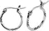 Boma Jewelry Sterling Silver Twist Round Snap Down Hoop Earrings...