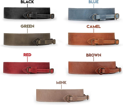 MegaGear SLR, DSLR Sierra Series Genuine Leather Camera Shoulder or Neck Strap, Black...