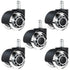 5 pcs Office Chair Caster Wheels Replacement, 360 Degree Rotation Mute Desk Chair Wheels Heavy Duty for All Floors Including Hardwood, Universal S...