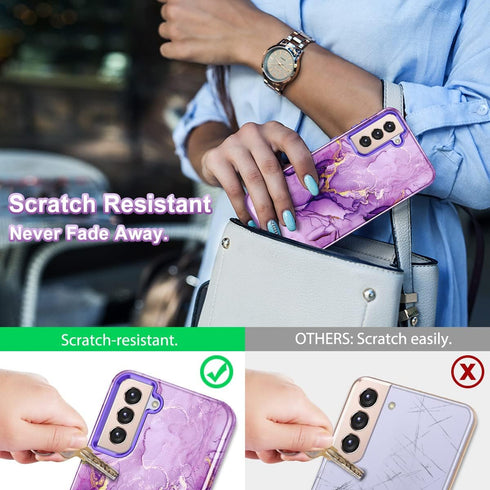 Lamcase for Galaxy S21 5G Case, Heavy Duty Shockproof Hybrid Hard PC Soft TPU Bumper Three Layer Drop Protection Anti-Fall Cover Phone Case for Sa...