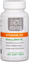 SOS Vitamin D3 1000iu (25 mcg) Cholecalciferol Softgels, 12 Month Supply, 360 ct....