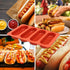 Webake Hot Dog Bun Pan, 2 Pack SIlicone Hotdog Bun Molds Nonstick Bread Forms Mini Baguette Sandwich Baking Tray for Hot Dog Bun Rolls Cake and Ec...