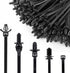 Xislet 160Pcs Universal Push Mount Cable Zip Tie Compatible with Cars Boat Trailer Polaris UTV Side By Side Jeep Wrangler Nylon Self Locking Cable...
