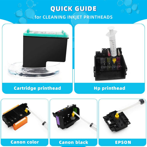 Printhead Cleaning kit 200mL for Epson Printer, Printer Cleaning Kit for HP, Print Head Cleaning Kit for Canon, Inkjet Printer Nozzle Cleaning Kit...