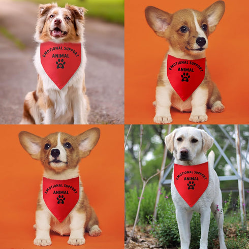 Emotional Support Animal Dog Bandana Funny Dog Bandana Puppy Bandana Triangle Bibs Scarf Accessories for Small Medium Dogs Pets...