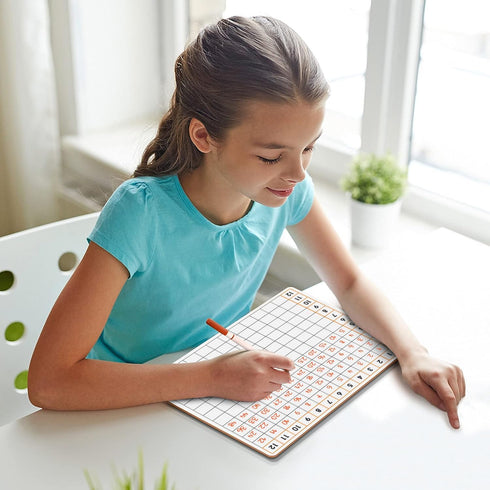 SCRIBBLEDO Dry Erase Multiplication Chart Whiteboard 11" x 14" Multiplication Table Double Sided Times Table Math Manipulatives White Board for Ki...