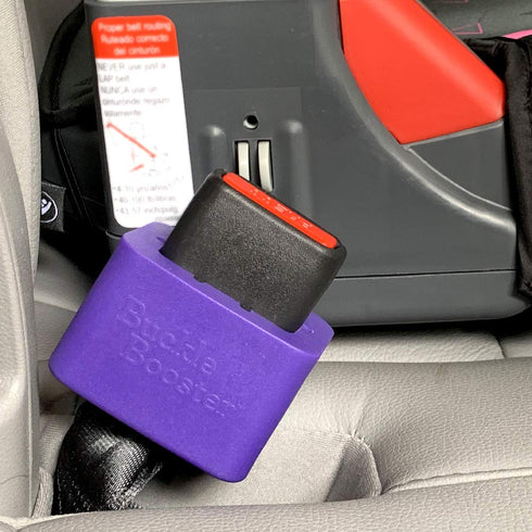 (3) Car Seat Belt & Booster Seat Receptacle Stabilizer by Buckle Booster - with Fun Safety Stickers - BPA-Free...