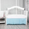 Belsden Blue Crib Skirt with Durable Woven Platform, Both Long Sides Pleated, Split Corners Dust Ruffle for Easy Placement Inside of Standard Crib...