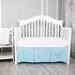 Belsden Blue Crib Skirt with Durable Woven Platform, Both Long Sides Pleated, Split Corners Dust Ruffle for Easy Placement Inside of Standard Crib...