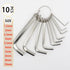 10pcs Silver Allen Wrenches Set, 1.5-10 mm Hex Key Key Chain Set, Portable L Shape Bike Allen Wrench Repair Tool...