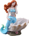 Mermaid Figurines Shell Aquarium Ornament Resin Mediterranean Style Mermaid Princess Craft Statue Jewelry Storage Organizer Gifts for Girls,Fish T...
