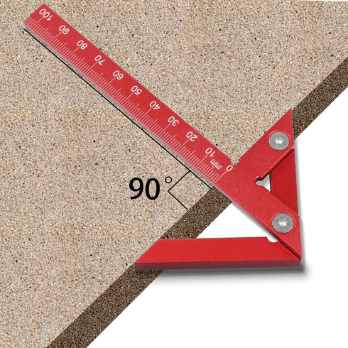 Aluminum Alloy Center Positioning Ruler, 45/90 Degree Positioning Ruler, Right Angle Positioning, Centerline Positioning, Multi-Function Arrow Rul...