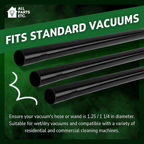 1.25 Inch Vacuum Extension Wands, 32mm Vacuum Accessories & Attachments | 15.75" Extension Wand Vacuum Pipe Tubes for Shop Vac, Wet/Dry Vacuums, a...