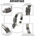 2 Pack Heavy Duty Worm Hose Clamp, Adjustable Range 2 1/4"-3 1/8" (57-79mm) 304 Stainless Steel Worm Gear Drive Hose Clamps for Water Pipe, Plumbi...